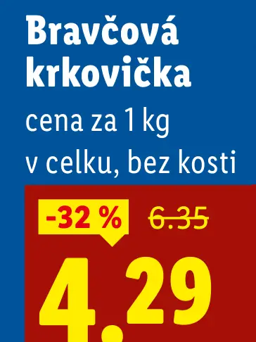 Bravčová krkovička bez kosti, plátky