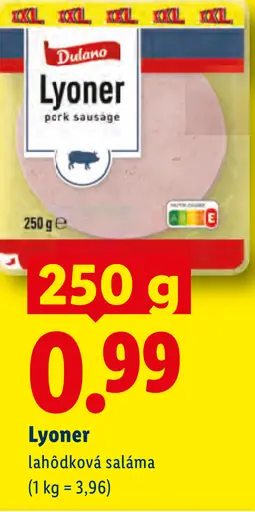 Dulano Lyoner lahôdková saláma