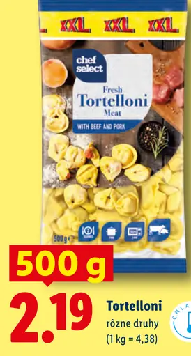 Chef Select Tortelloni mäsové rôzne druhy