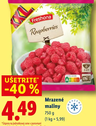 Freshona Mrazené maliny