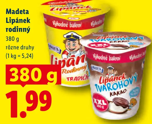 Madeta Lipánek rodinný tvarohový dezert