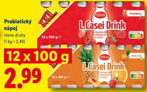 Milbona Probiotický nápoj L. Casei Drink