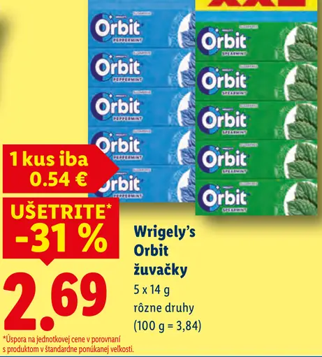 Wrigley’s Orbit žuvačky