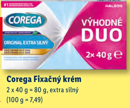 Corega fixačný krém extra silný