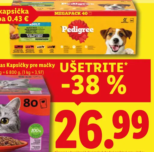 Pedigree kapsičky pre psy