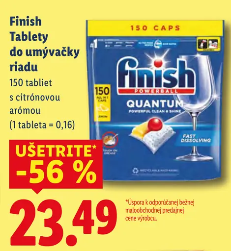 Finish Tablety do umývačky riadu s citrónovou arómou