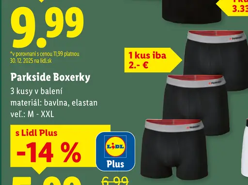 Parkside Pánske boxerky