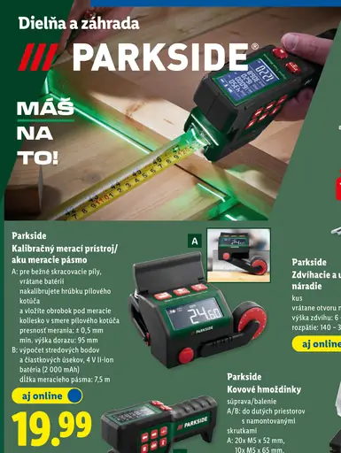 Parkside Kalibračný merací prístroj/aku meracie pásmo