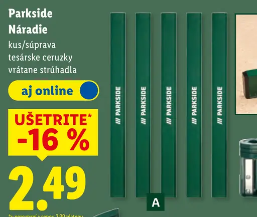 Parkside Náradie tesárske ceruzky vrátane strúhadla