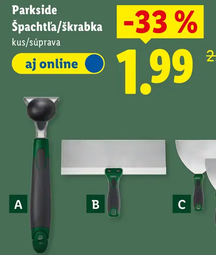 Parkside špachtľa/škrabka