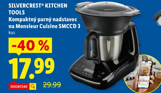 Silvercrest Kitchen Tools kompaktný parný nadstavec na Monsieur Cuisine SMCCD 3