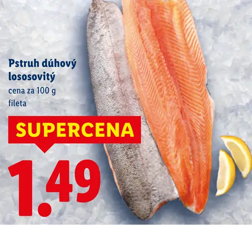 Pstruh dúhový lososovitý fileta