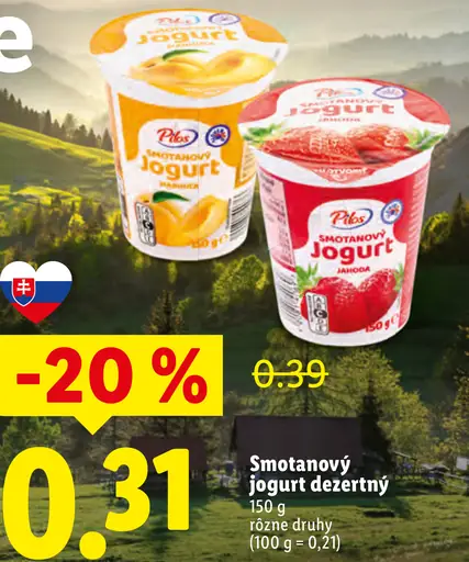 Pilos smotanový jogurt dezertný