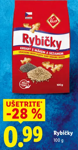 Rybíčky krekry s makom a sezamom