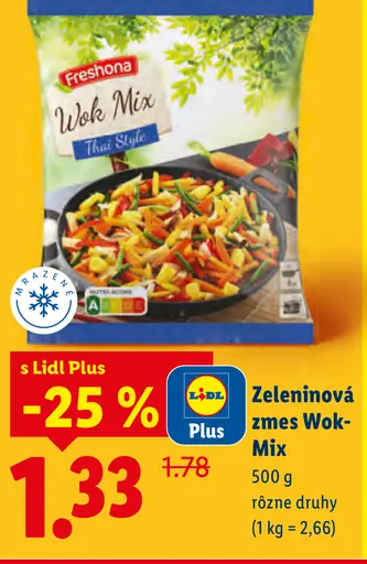 Freshona zeleninová zmes Wok-Mix Thai Style