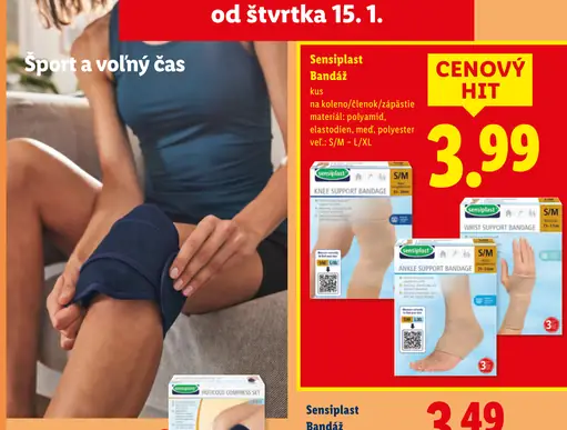 Sensiplast bandáž na koleno, členok alebo zápästie