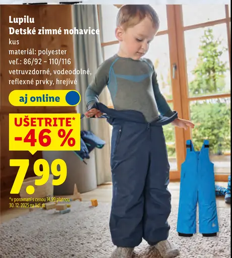 Lupilu detské zimné nohavice