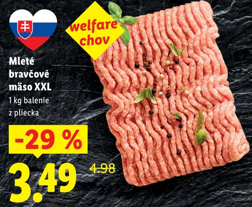 Mleté bravčové mäso XXL