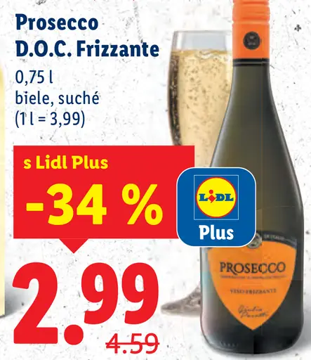 Prosecco D.O.C. Frizzante biele suché