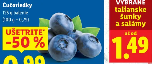 Čučoriedky čerstvé