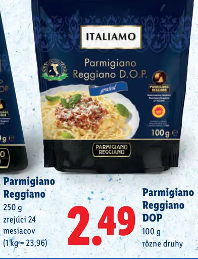Italiano Parmigiano Reggiano DOP syr strúhaný
