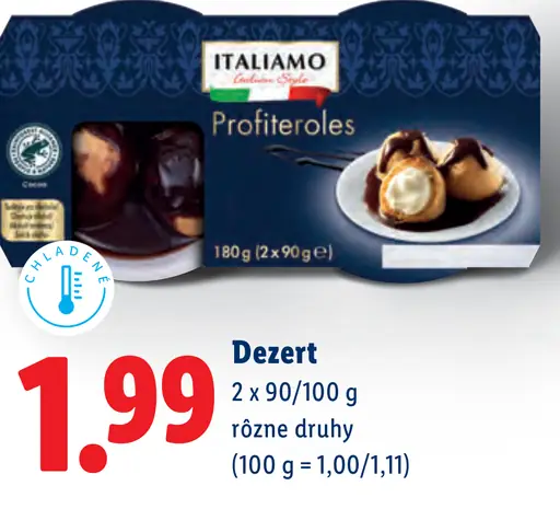 Italiano Dezert profiteroles