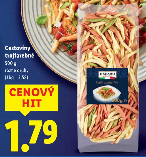 Italiamo trojfarebné špagety