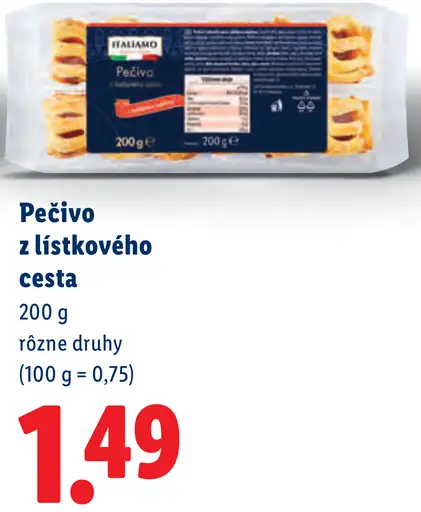 Italiamo pečivo z lístkového cesta rôzne druhy