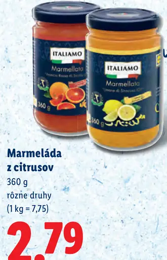 Italiano marmeláda z citrusov