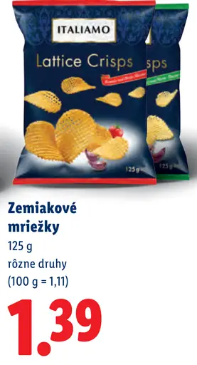Italiano zemiakové mriežky