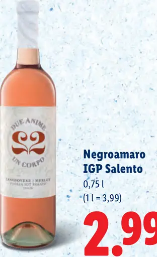 Negroamaro IGP Salento červené víno