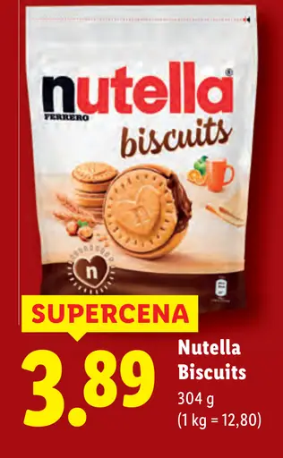 Nutella Biscuits sušienky plnené lieskovoorieškovým krémom