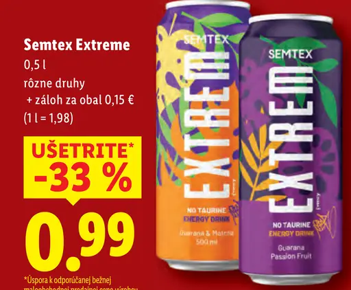 Semtex Energy energetický nápoj Extreme plechovka