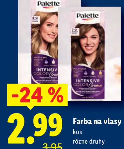 Palette Farba na vlasy