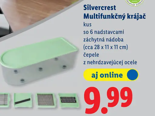 Silvercrest Multifunkčný krájač so 6 nadstavcami