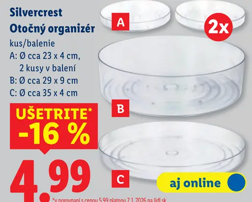 Silvercrest otočný organizér