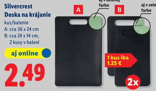 Silvercrest doska na krájanie z bambusového dreva, typ A cca 40 × 28 cm