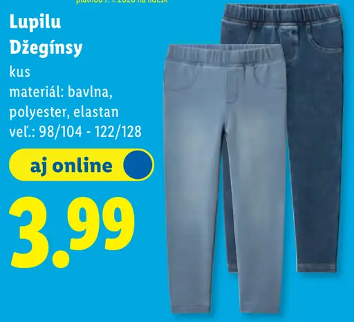 Lupilu džínsové legíny (džegínsy)