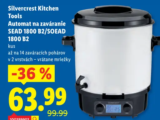 Silvercrest Kitchen Tools automat na zaváranie SEAD 1800 B2/SOEAD 1800 B2