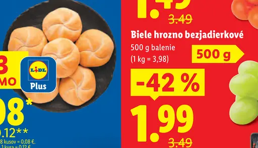 Biele hrozno bezjadierkové