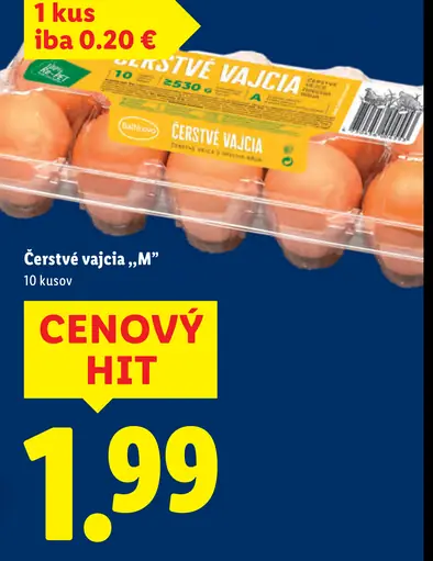 Čerstvé vajcia "M"