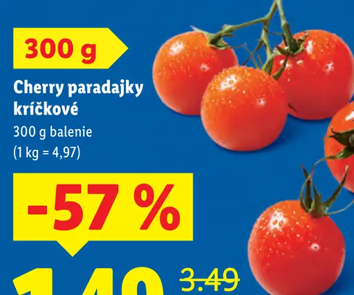 Paradajky cherry strapcové