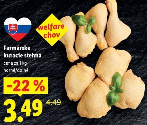 Farmárske kuracie stehná horné, dolné