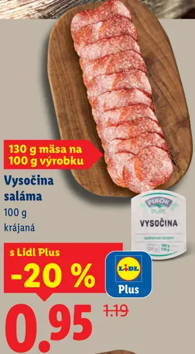 Pikok Pure Vysočina saláma krájaná