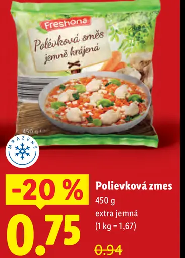 Freshona polievková zmes jemne krájaná