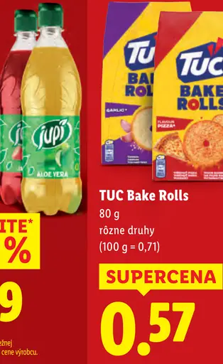 TUC Bake Rolls slané snacky rôzne druhy