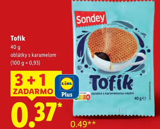 Sondey Tofík oblátky s karamelom
