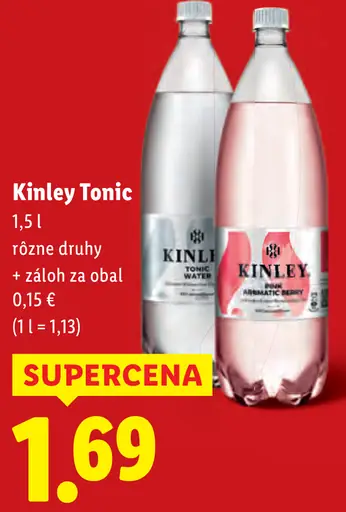 Kinley Tonic rôzne druhy