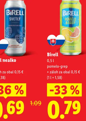 Birell svetlý plechovka