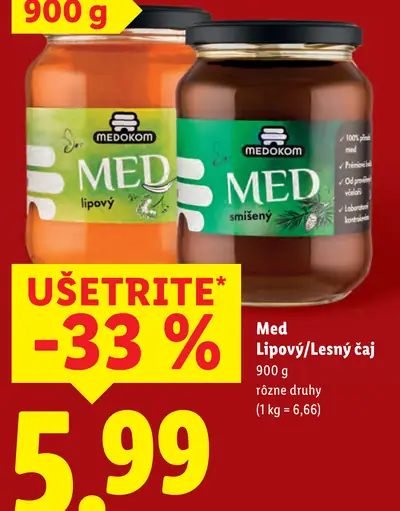 Medokomerc Med lipový rôzne druhy
